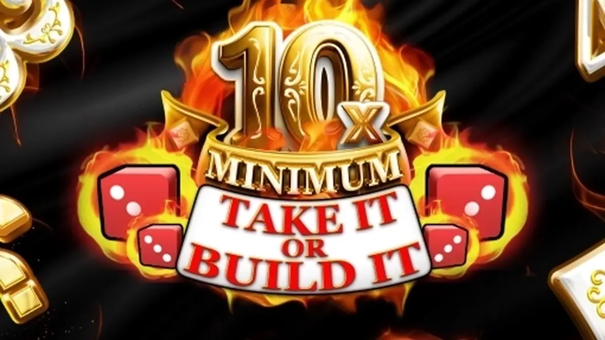 Tampilan antarmuka permainan slot 10x Minimum Take It or Build It