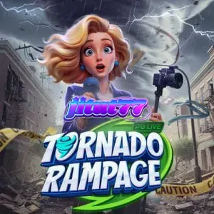 Tampilan visual grid berbentuk corong pada slot Tornado Rampage